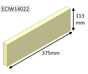 ECIW14022 Parkray Lower Side Brick  |  Aspect 14 Boiler WOOD - Non Eco - 375mm x 113mm